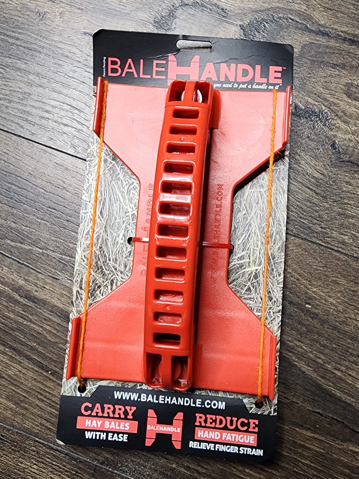 Reinsman HAY BALE HANDLE Red Reduce Hand Fatigue Carry w/Ease BK