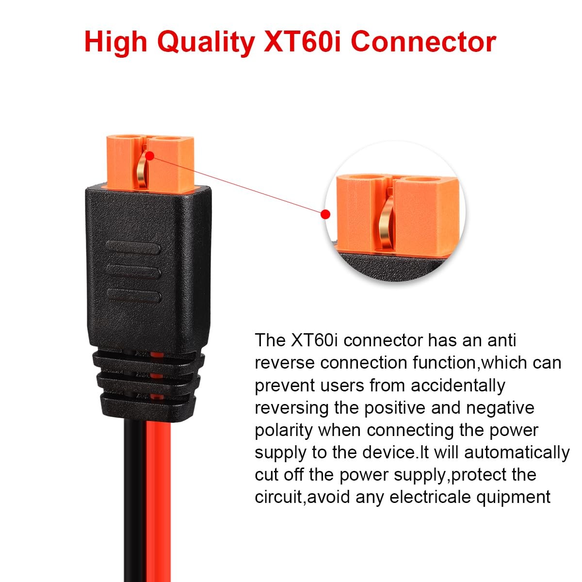 Elfculb 10Awg Solar To Xt60I Charging Cable Solar Panel Extention Cable For