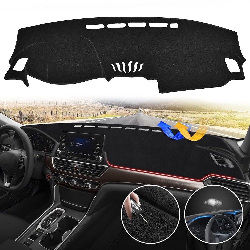 For Honda Accord 2018-2022 Non Slip Dashboard Dash Cover Mat Dashmat Pad Black