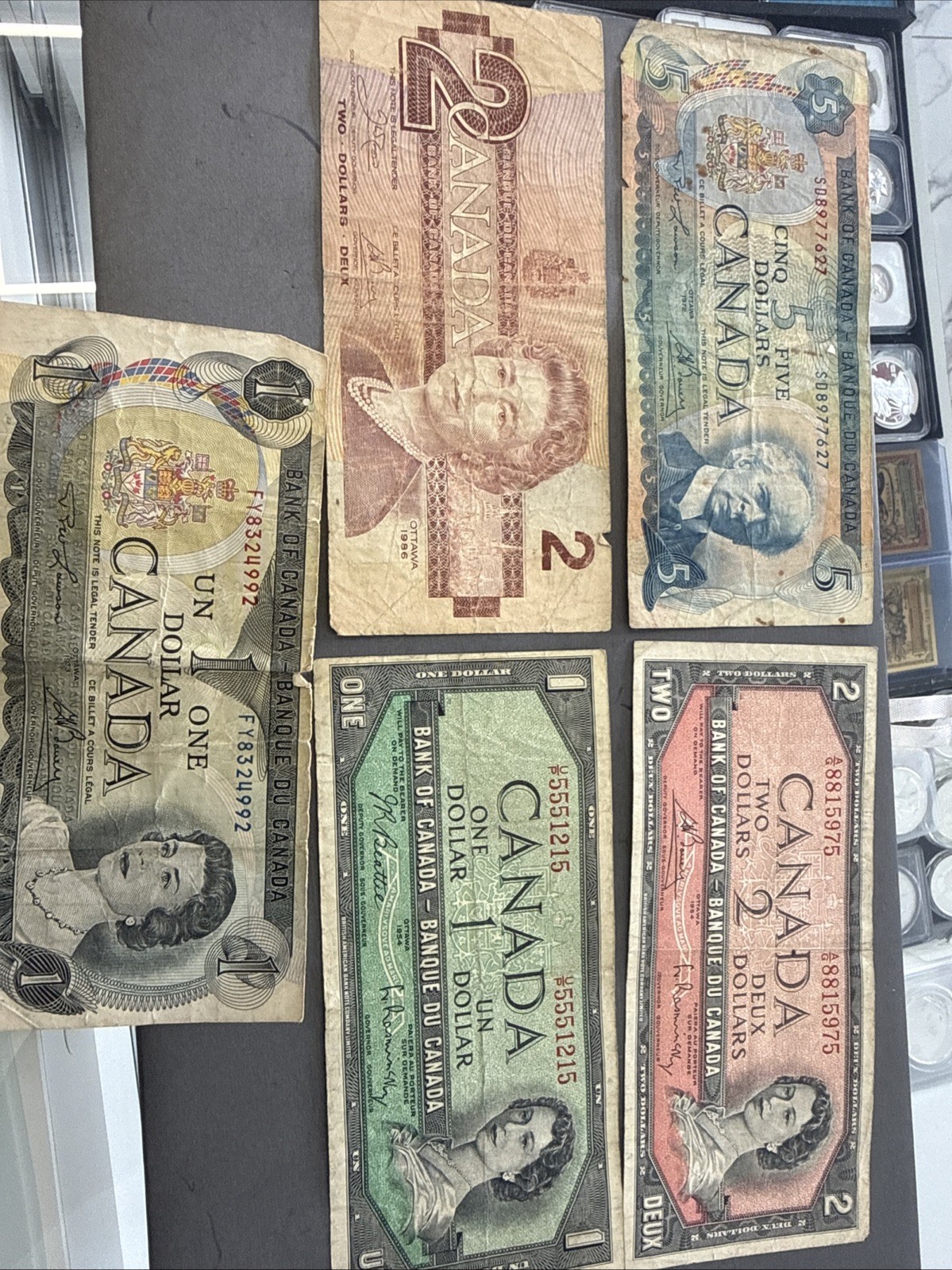 Canadian Banknote Lot Of 5 #10716