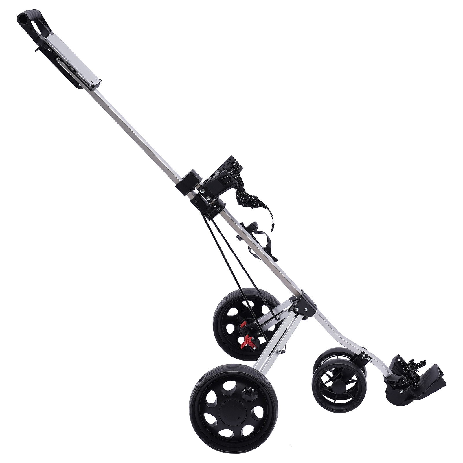 3 Wheel Golf Push Cart Lightweight Push Pull Golf Cart Trolley Sturdy Foldable