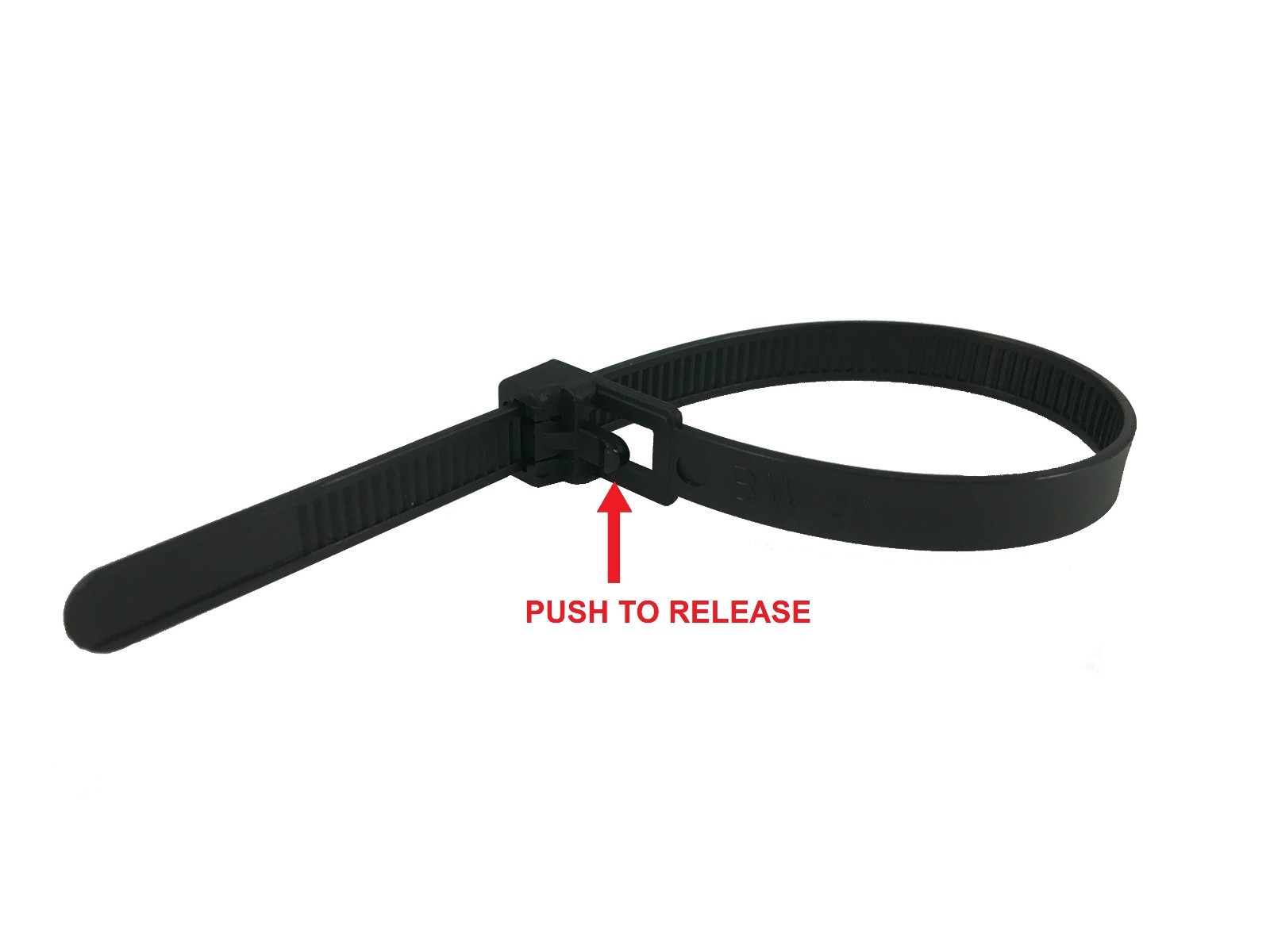 Cable Ties 8" Zip Reusable Push Release 45 lb Nylon Black Wire Wrap Heavy Duty