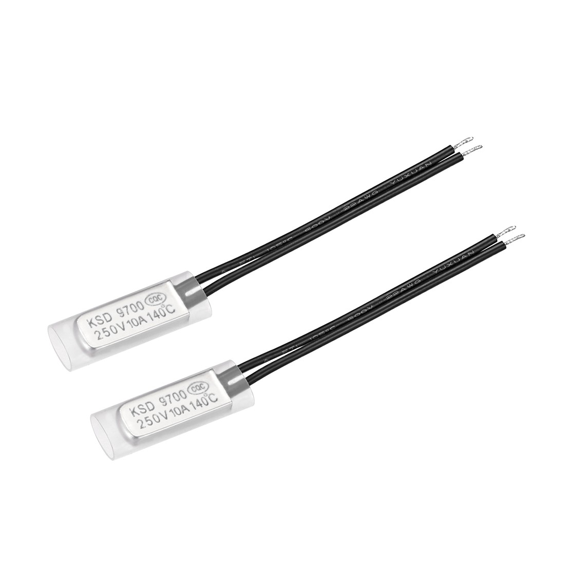 KSD9700 Thermostat, 140℃ N.C 10A Metal Bimetal Temperature Control Switch 2pcs