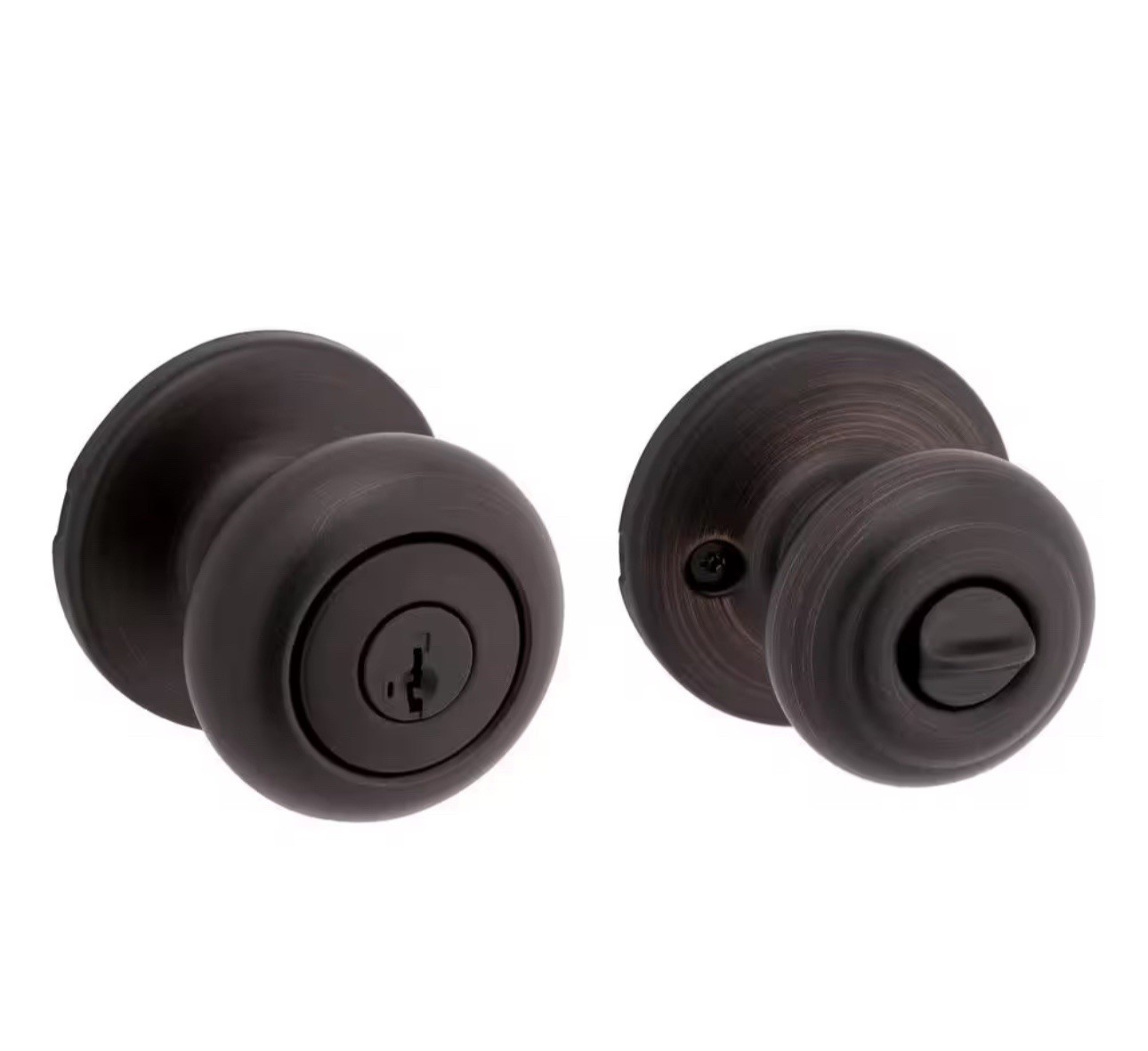 Kwikset Cove Keyed Entry Door Knob Satin Nickel SmartKey Microban 400CV 15 SMT