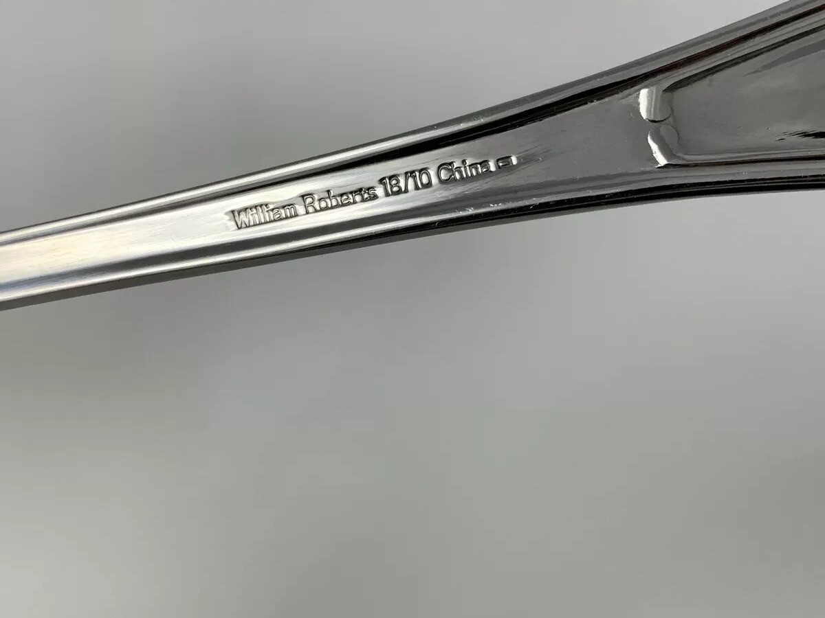 WILLIAM ROBERTS Stainless Flatware "AMERICAN COTILLION" Large Serving Fork