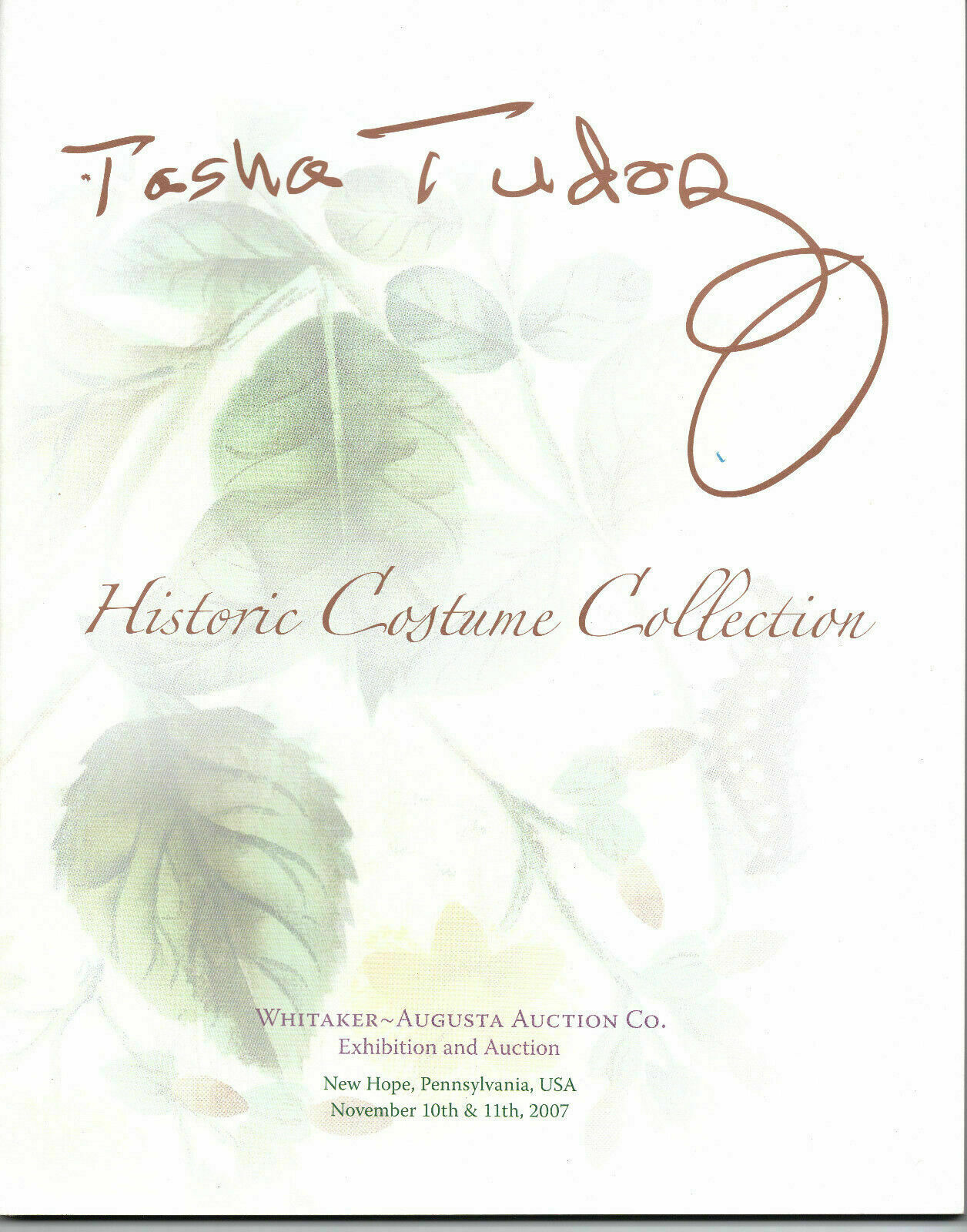 Historic Costume  Collection Tasha TUDOR Catalog WHITAKER Auction 2007