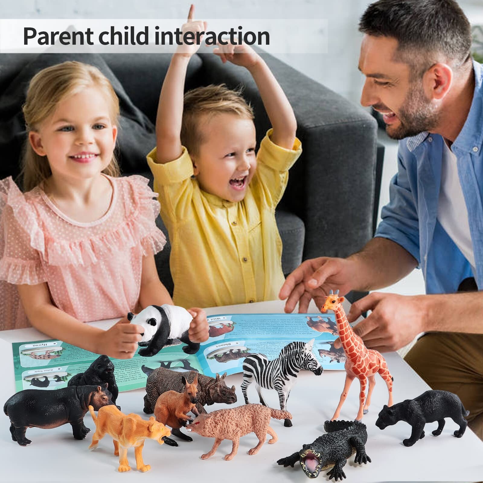 31 Pcs Safari Animals Figures Including 24 Realistic Jungle Playset Toys Zoo ...