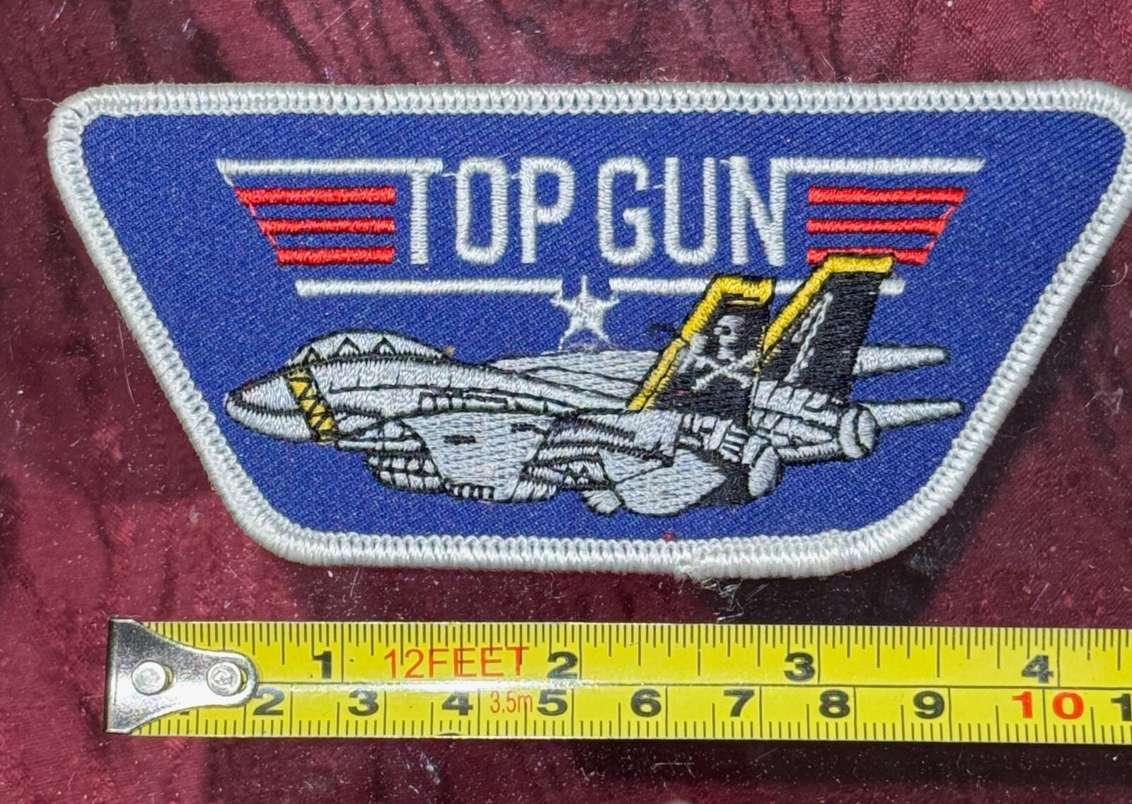 Top Gun Patch 4.75" Embroidered Iron-On Patch Multi Color
