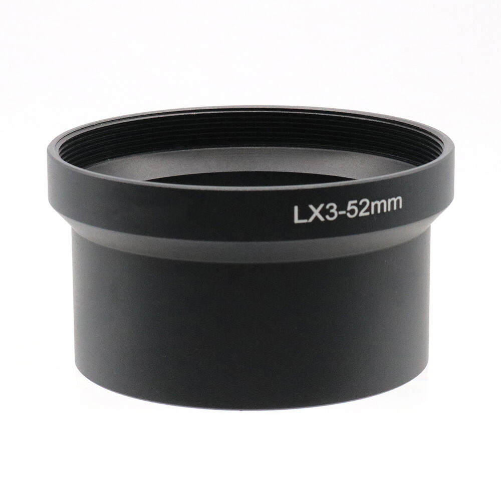 52 mm Aluminum Camera Lens Adapter Tube Ring for Panasonic LUMIX DMC-LX3 Camera