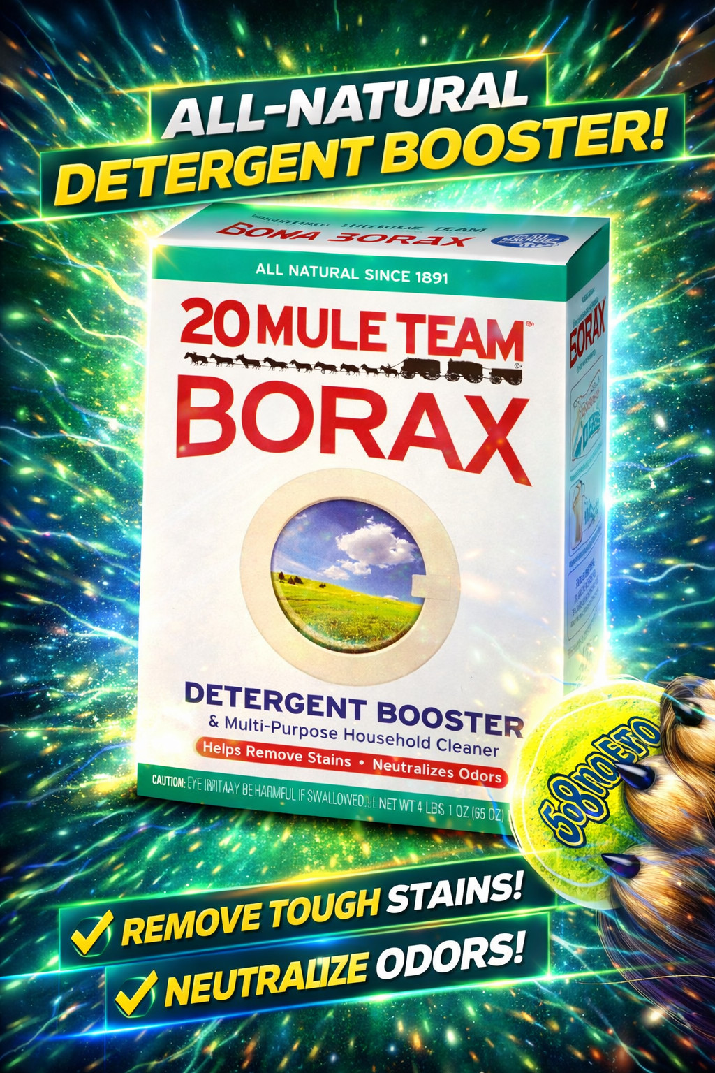 20 Mule Team Detergent Booster - 65oz (4lb) - Free Shipping
