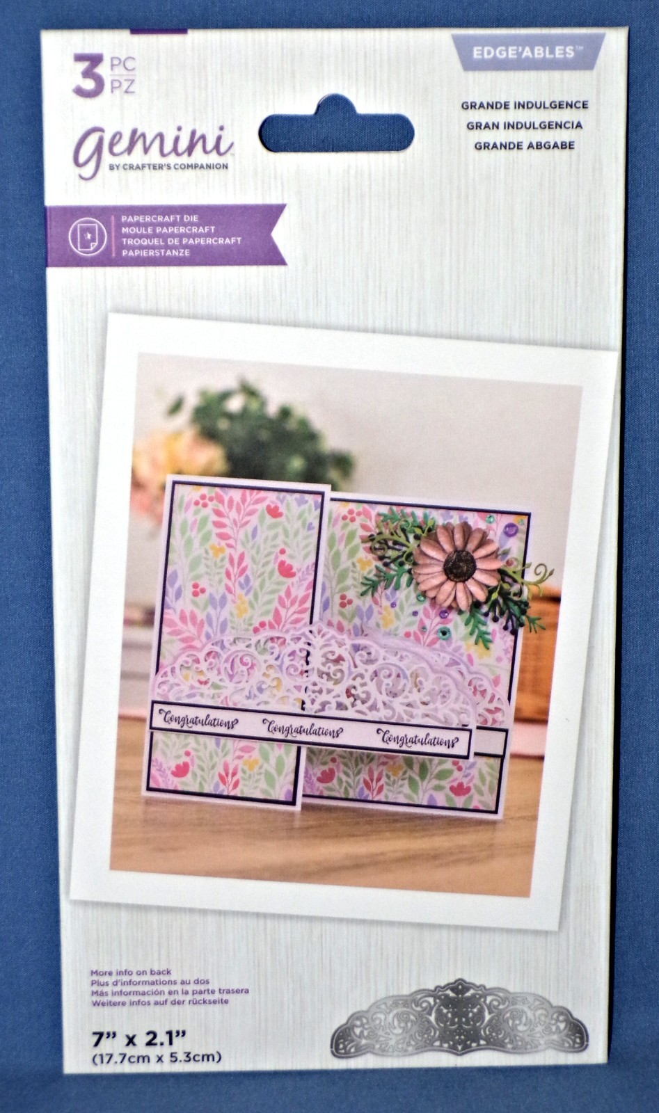 Gemini Grande Indulgence Edgeables Die Set by Crafters Companion New Free Ship