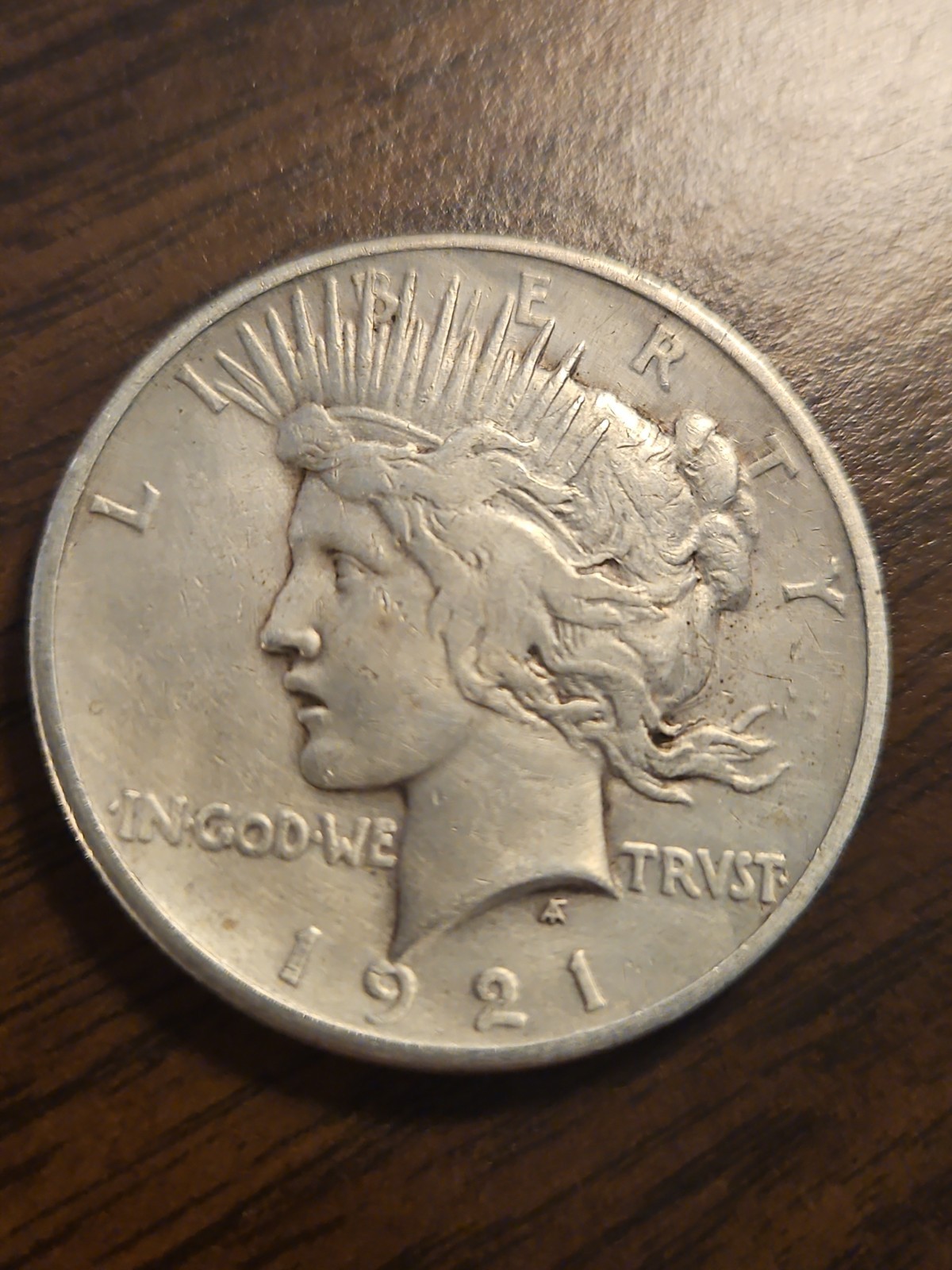 1921 Philadelphia Mint Silver Peace Dollar Authentic NOT FROM CHINA