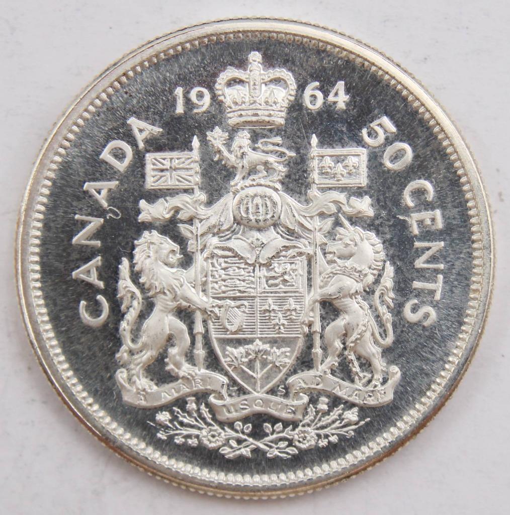 1964 Canada 50 cents  Gem Prooflike Cameo