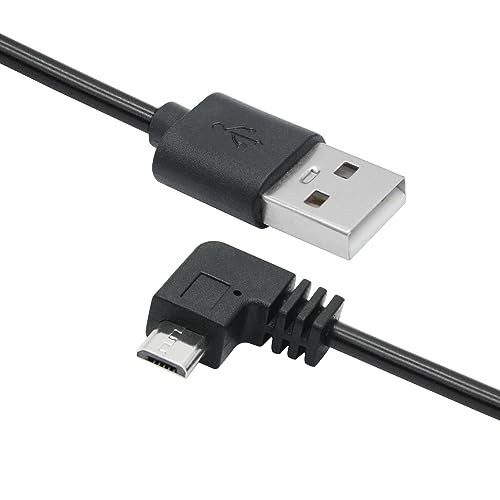 90 Degree Dash Cam Micro USB Power Cord 11FT, Right Micro USB Right Angle 3.5M