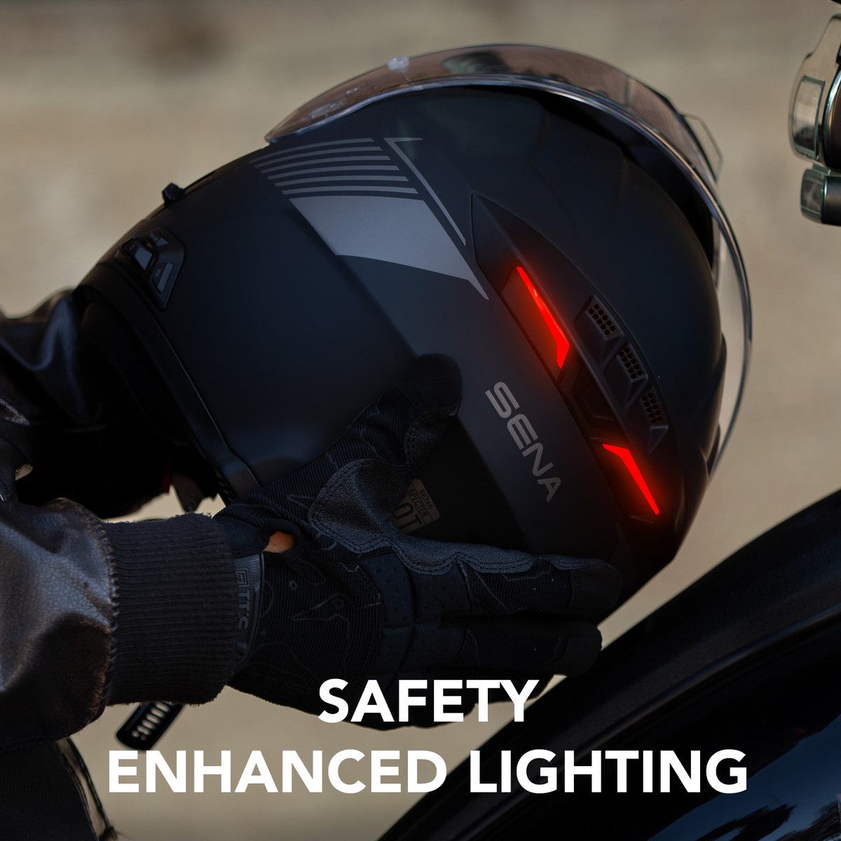 SENA SPECTER Modular Flip-Up Smart Communication Helmet Matte Black Large
