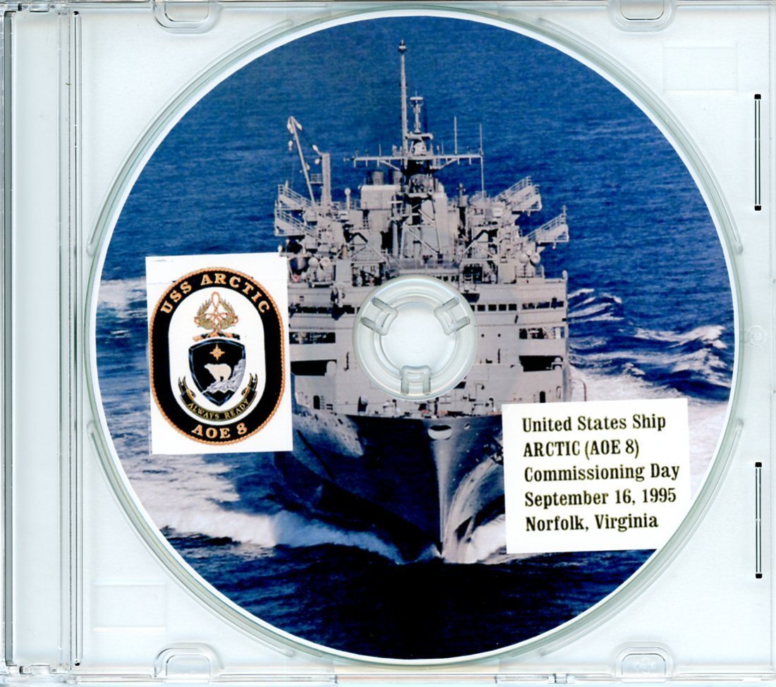 USS Arctic AOE 8 Commissioning Program 1995 Navy Plank Owners