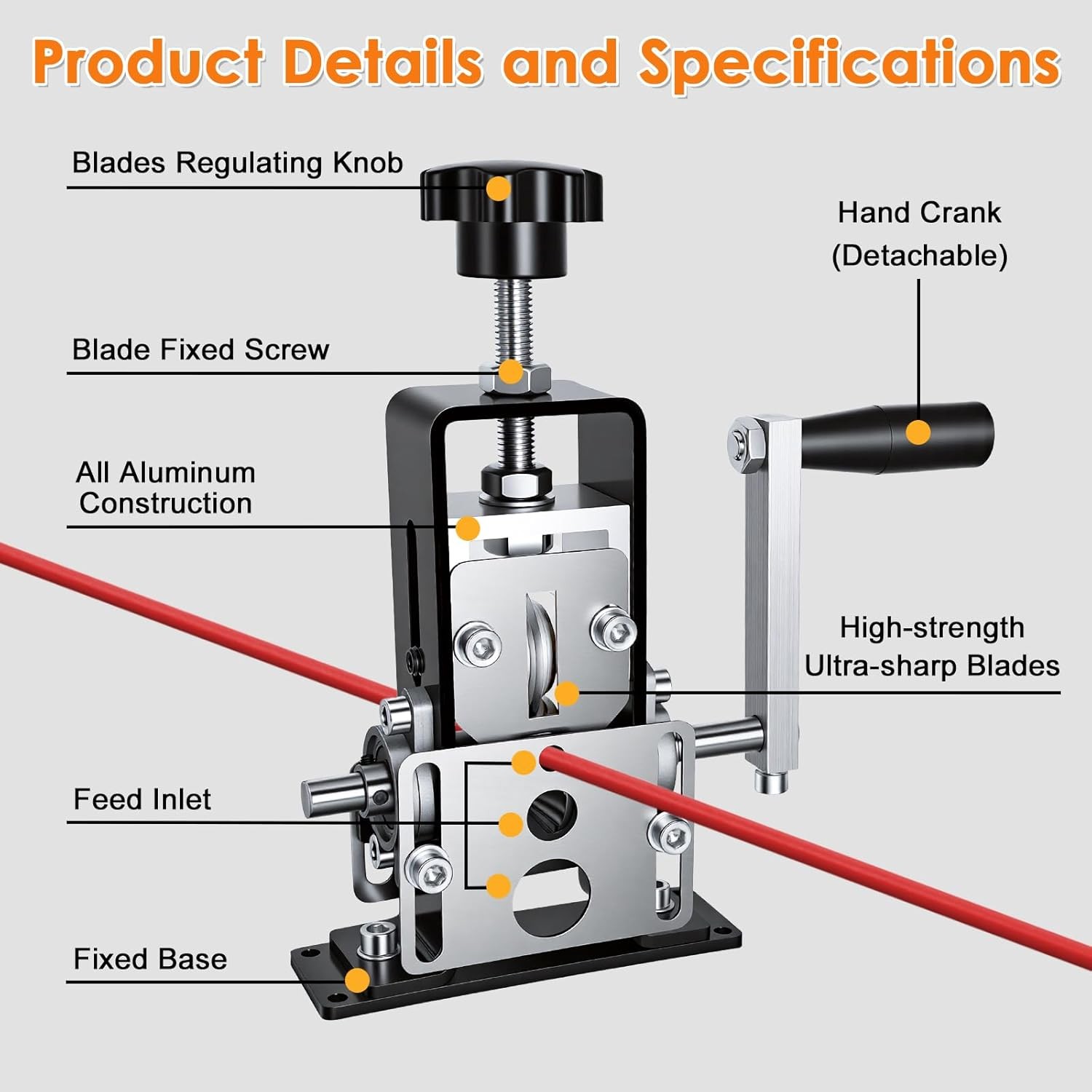 Multifunctional Wire Stripping Machine Dual Power For 0.06"-1"Copper Scrap Cable