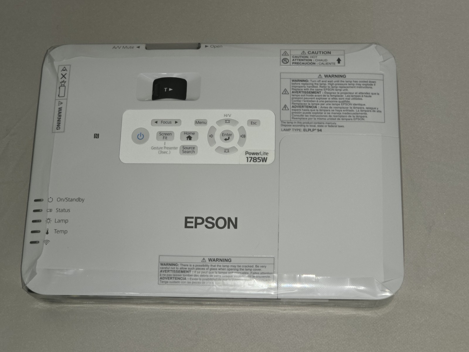 "Epson PowerLite 1785W WXGA 3LCD Projector 3200 Lumens - Open Box
