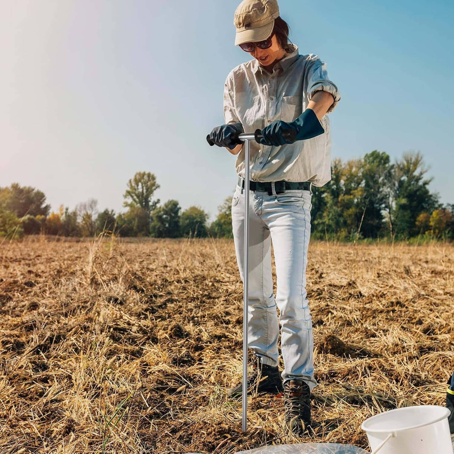 High-Quality 32-48 Inch Soil Probe Rod with Sharp Tip for Precise Depth Locating