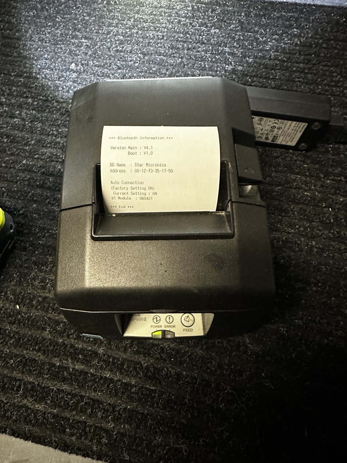 Star TSP650II 654IIBI2  POS Receipt Printer Bluetooth 654IIBI2