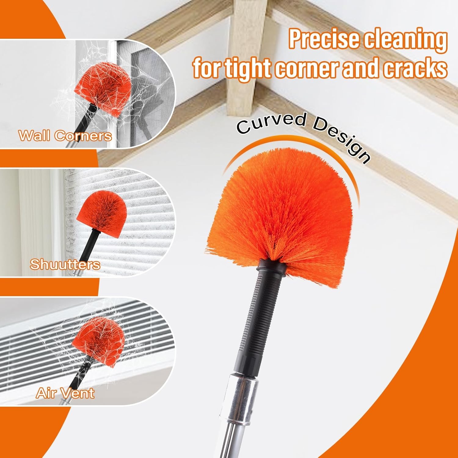 26 ft spider web duster with extension pole,