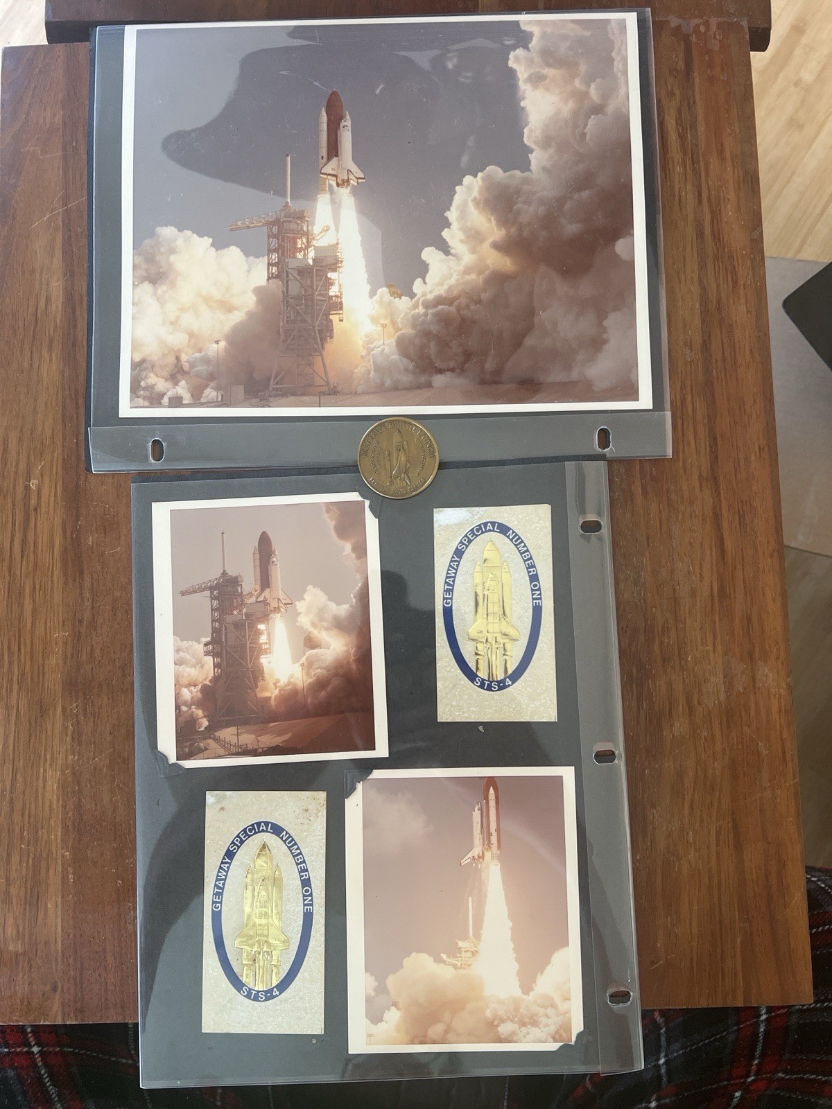 NASA Space Shuttle Columbia 1981 Memorabilia Lot Photo Medal News KSC