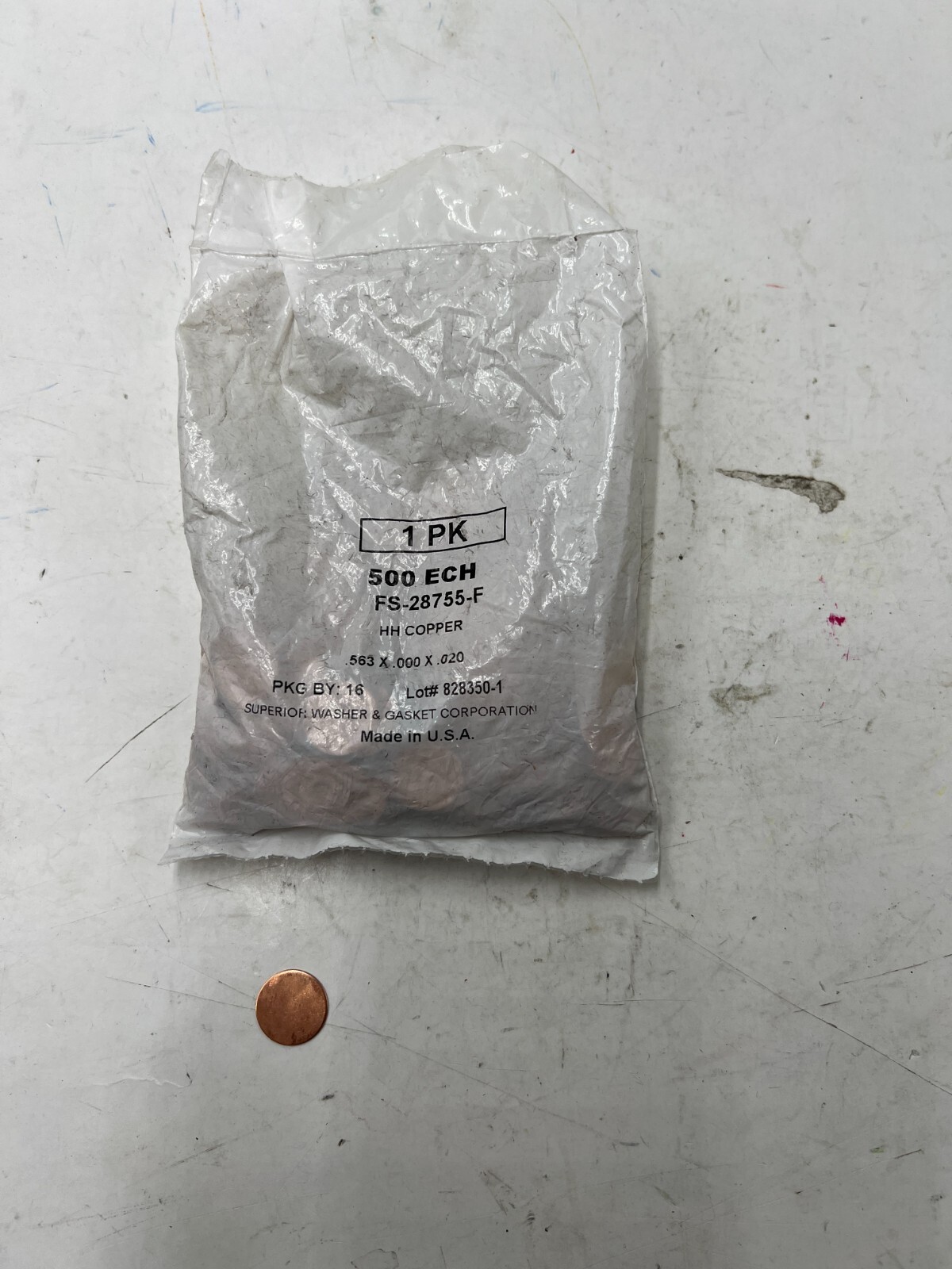 Pack of 500 - HH Copper 500 ECH, FS-28755-F, .563 x .000 x .020