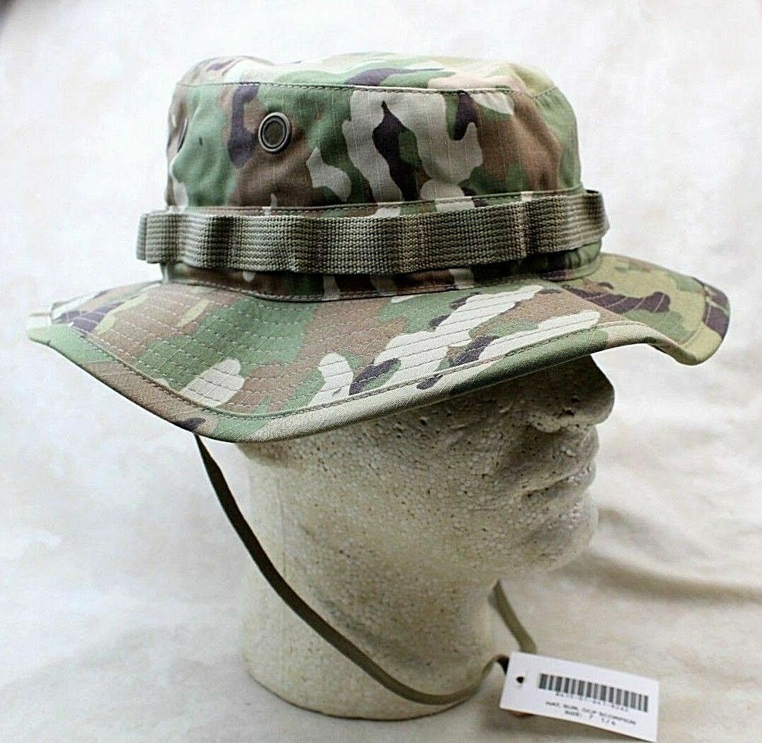 Military Camo Scorpion Boonie Cover - Army OCP Boonie Hat - USGI - Made in USA