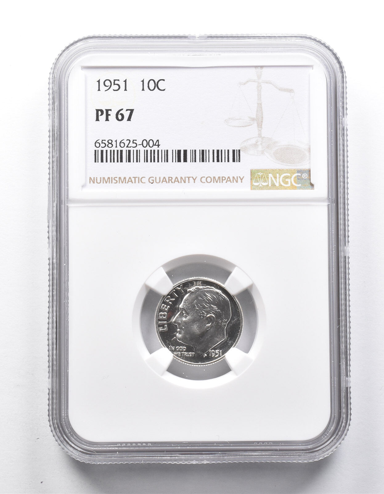 PF67 1951 Roosevelt Dime NGC *9873