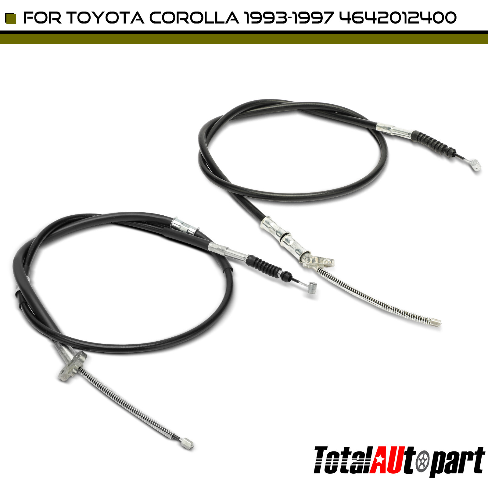 2x Parking Brake Cable for Toyota Corolla 1993 1994-1997 FWD Rear Left & Right