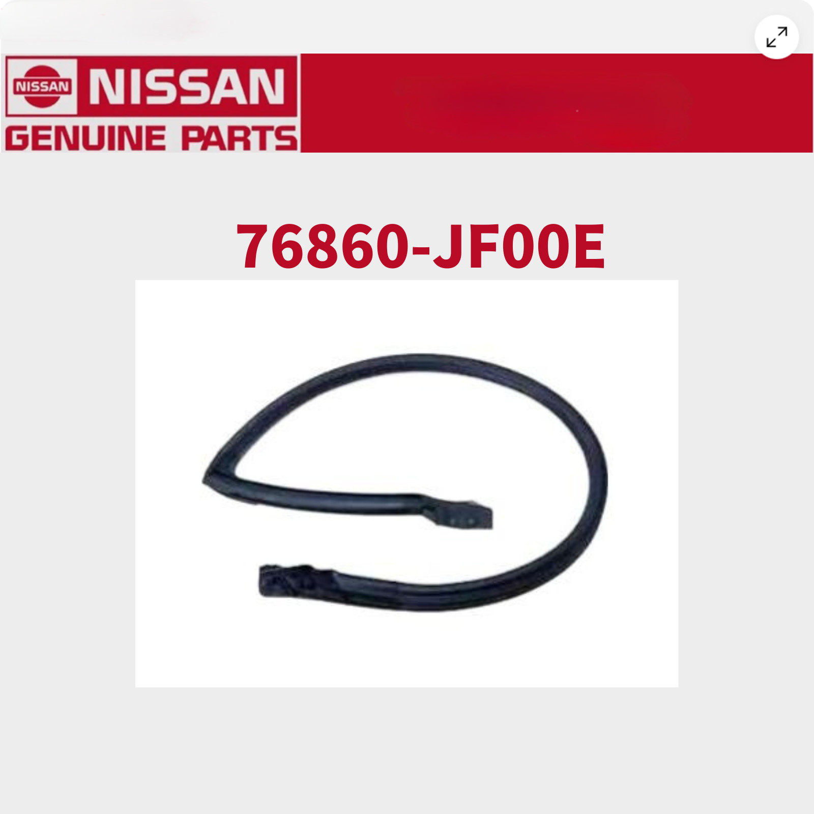 NISSAN Genuine OEM WEATHER STRIP FLOPS BODY SIDE RH R35GT-R2007/11 76860-JF00E