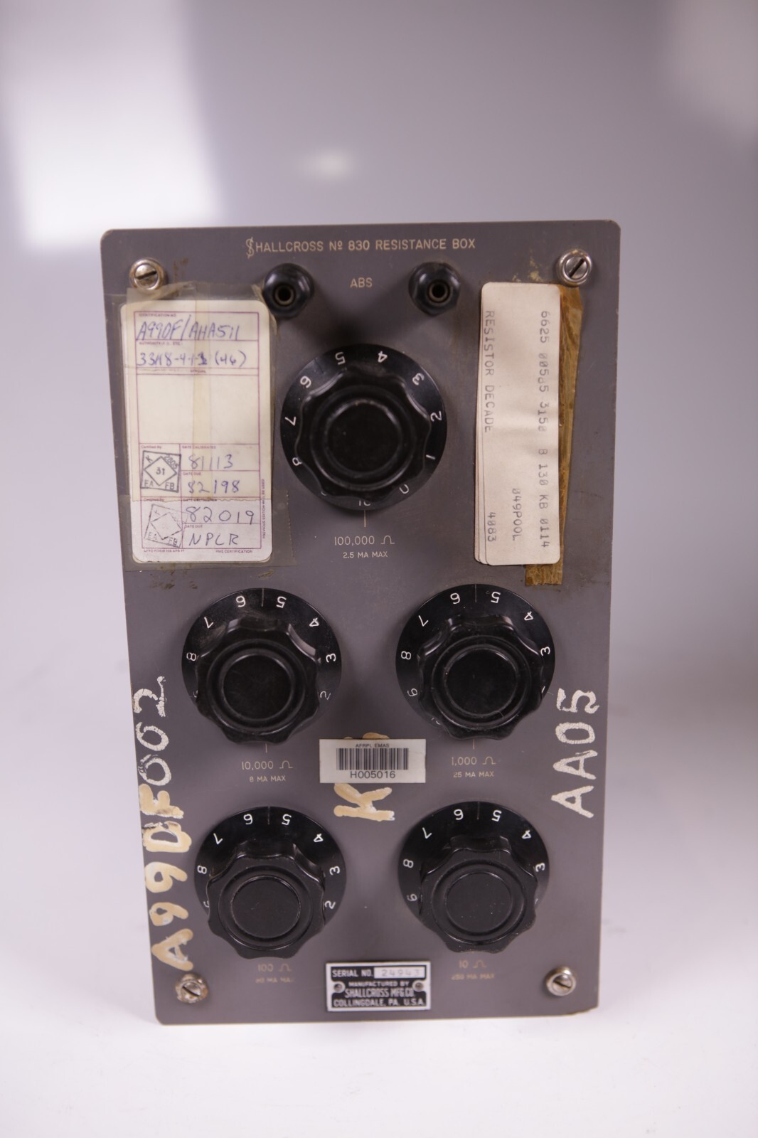 Hallcross No 830 Resistance Box