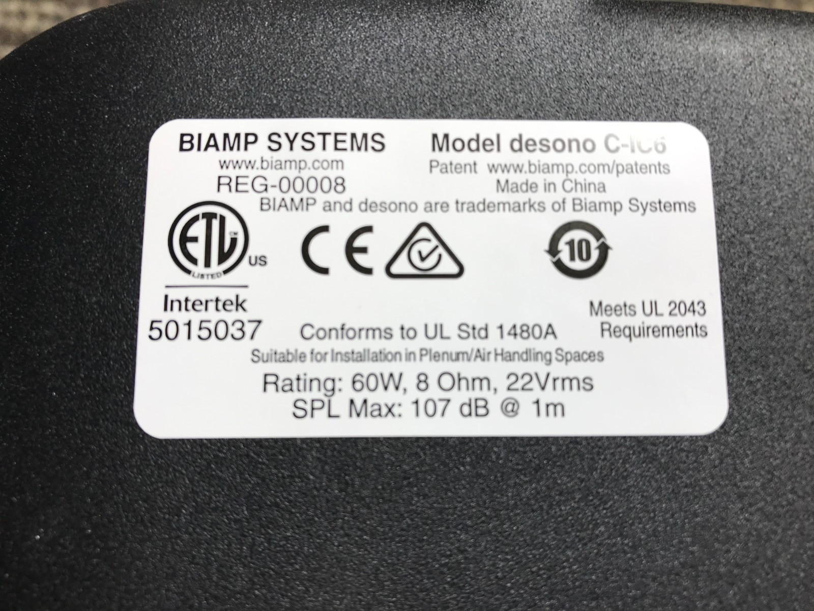 BIAMP SYSTEMS DESONO C-IC6 6.5" CEILING SPEAKERS