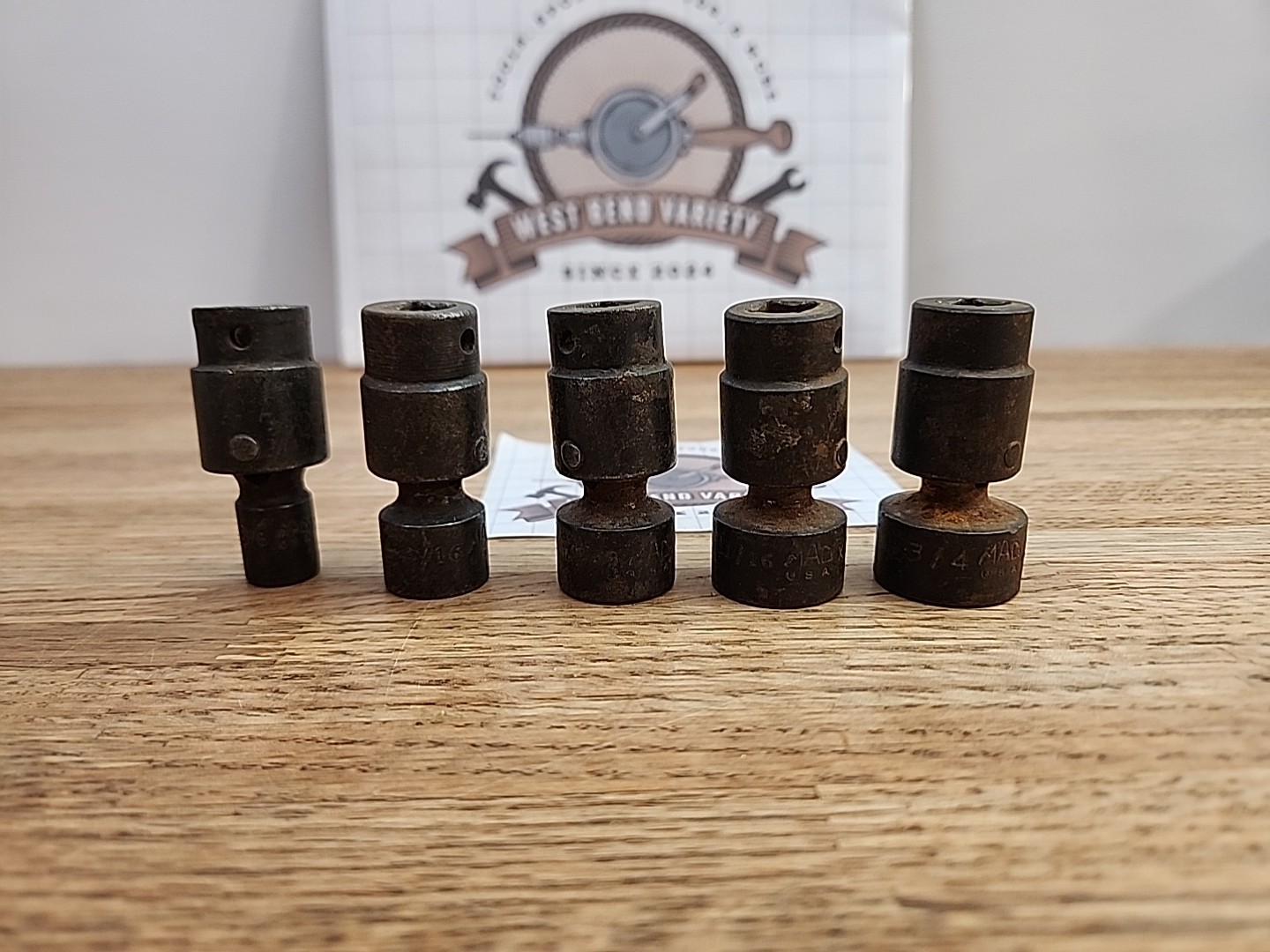 Lot Of 5 MAC Tools 3/8" Drive Swivel Impact VUP Sockets, USA
