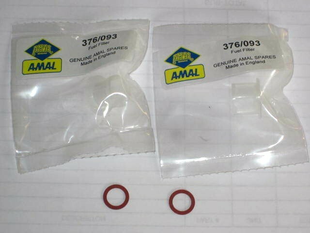 2 Banjo screen fuel Filter 2 washer Amal Triumph Norton BSA concentric filters