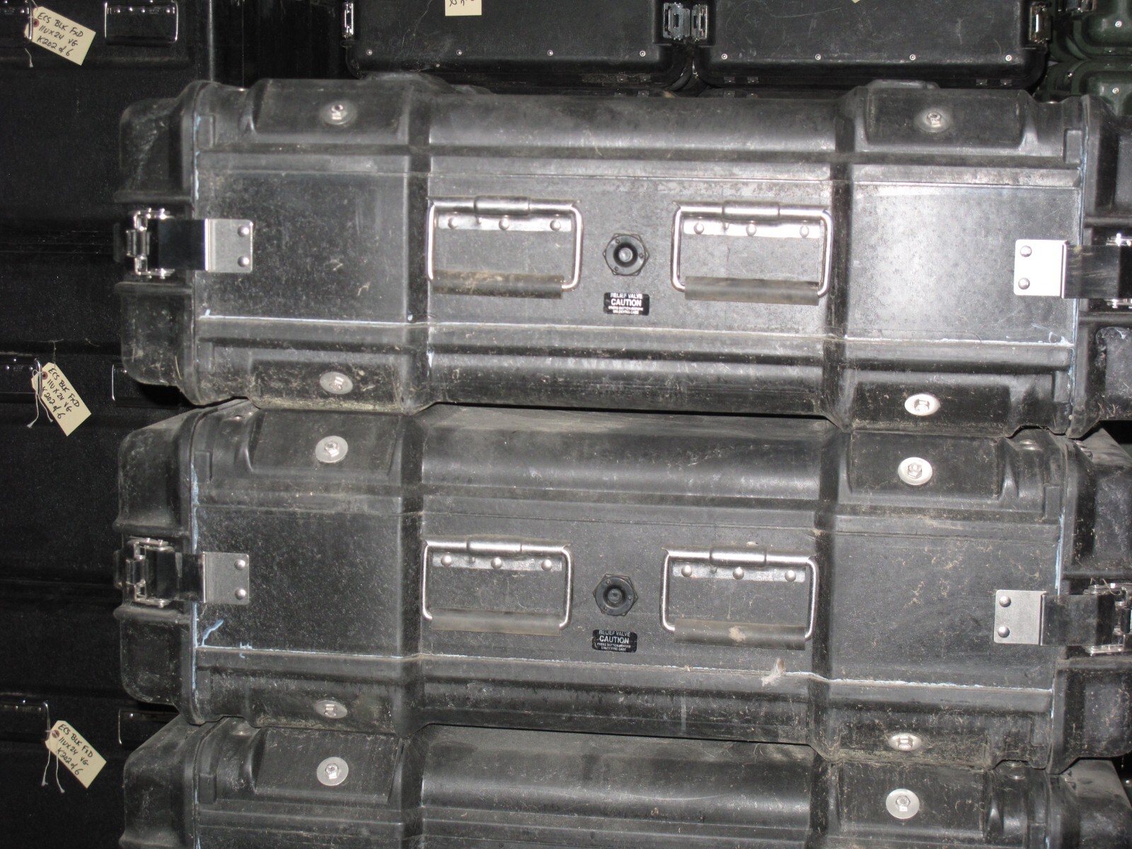 Rackmount 4U 19x24 ECS Composite Shockmount Electronics Black Equipment Case