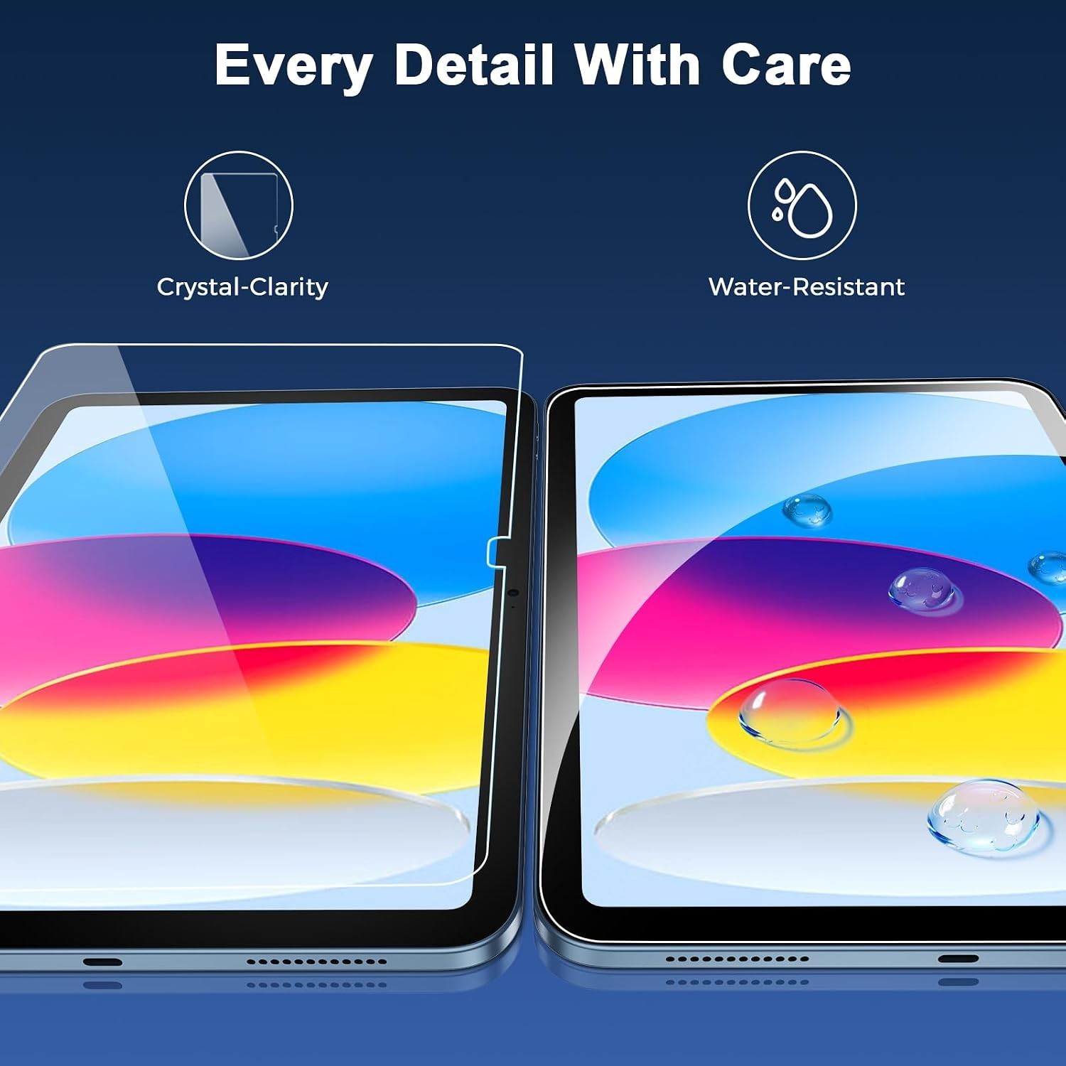 AVOAR 2 Pack Screen Protector for iPad 11th A16 2025 & 10th Generation BLACK
