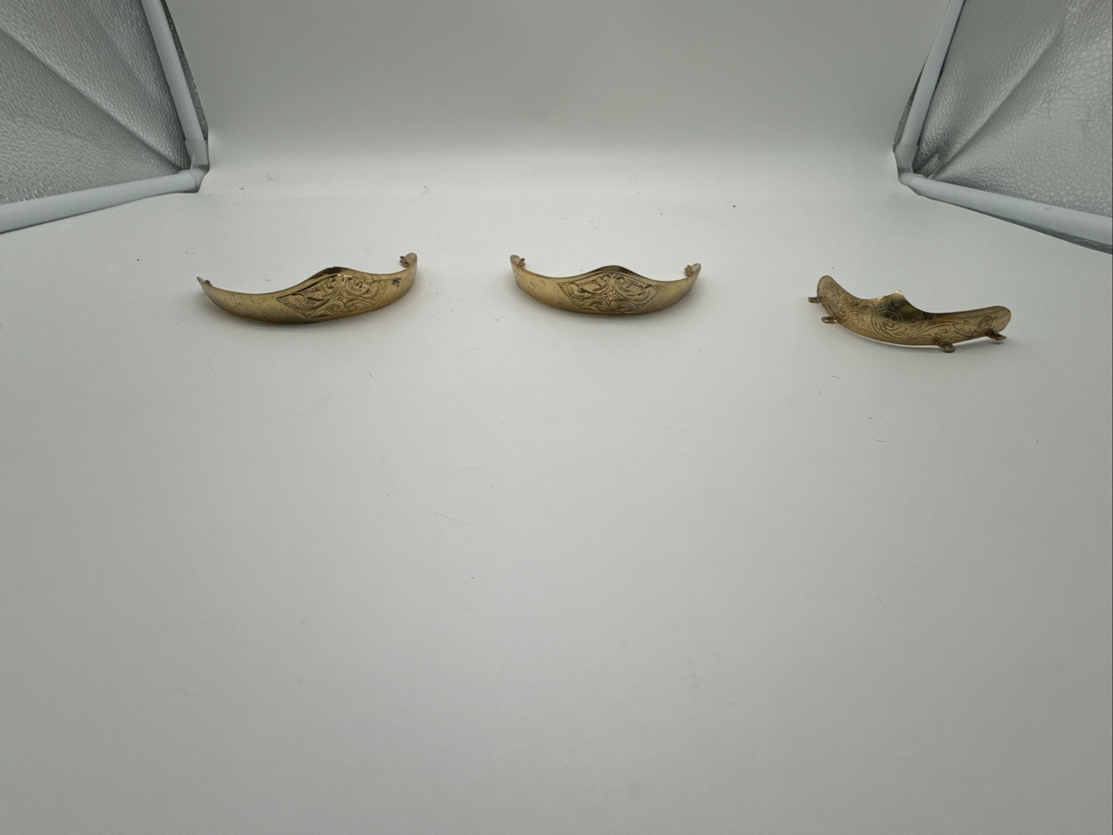 Brass Floral Scrolled Heel Caps
