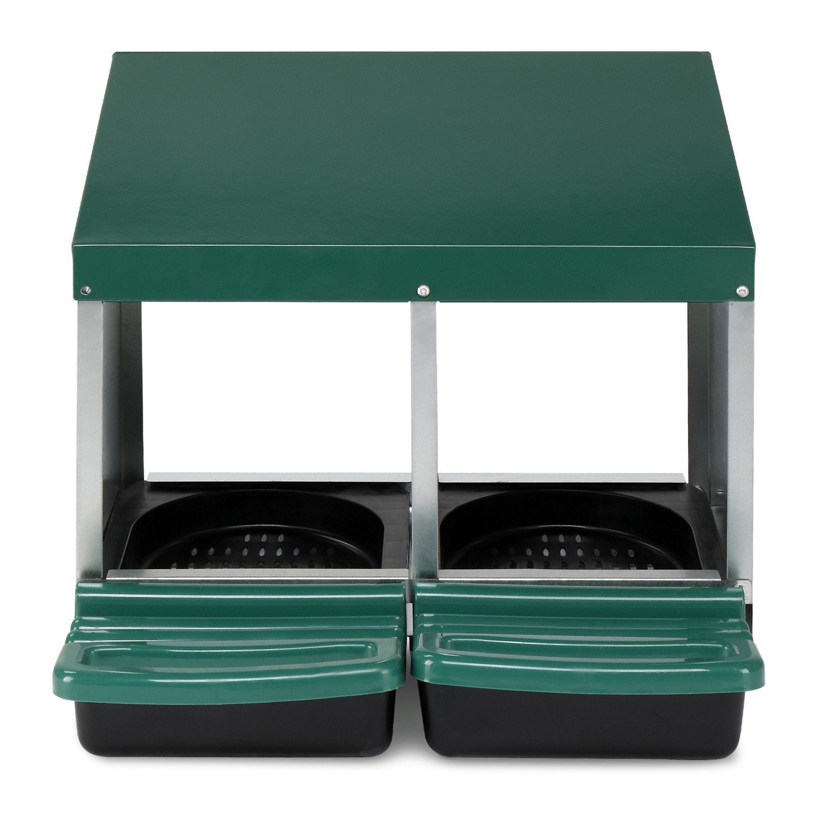 2 Compartment Roll Out Chicken Nesting Box with Plastic Basket, Egg Nest Box