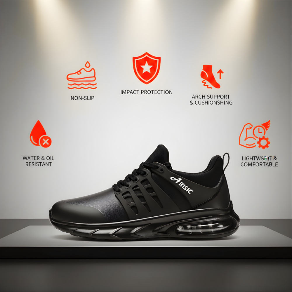 Men's Non Slip Work Shoes Waterproof Restaurant Chef Kitchen Service Sneakers