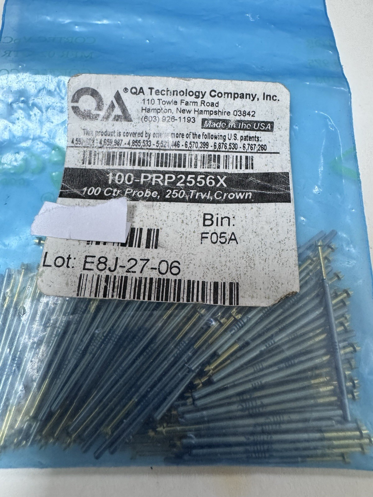 10 pcs QA Technology 100-PRP2556X Pogo Pin