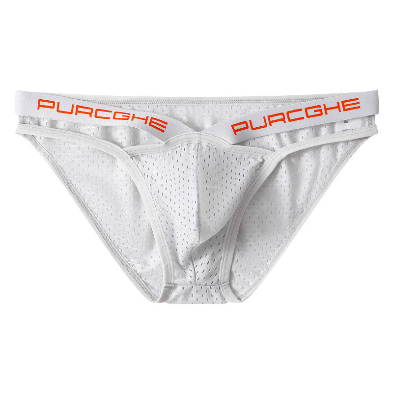 Hollow Out Bikini Briefs for Men Mesh Sexy Underwear Ice Silk Men's Gay Panties