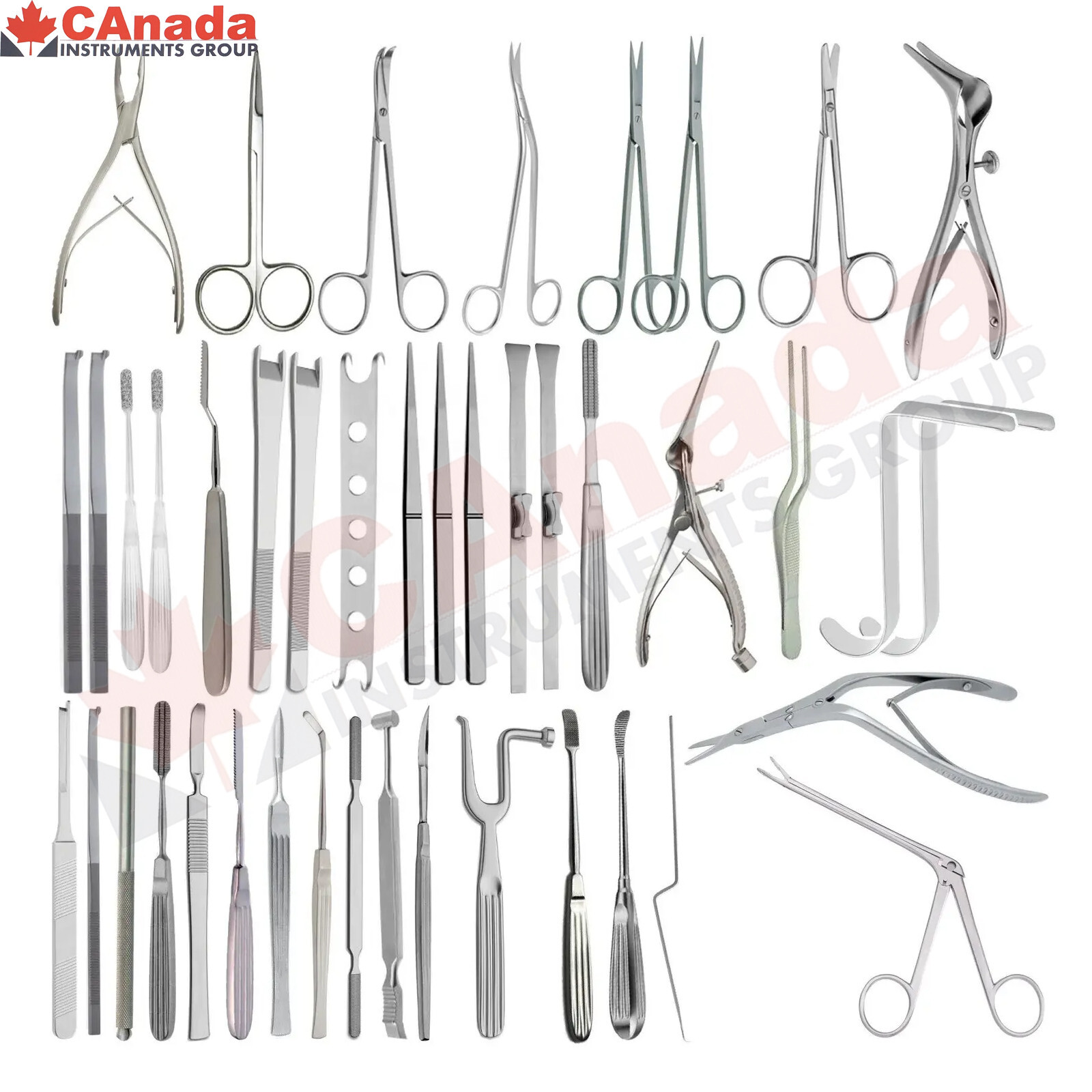 ENT Nasal Surgery Set of 46 Pcs for ENT Rhinoplasty Surgery Set Ear Nose DS-2540