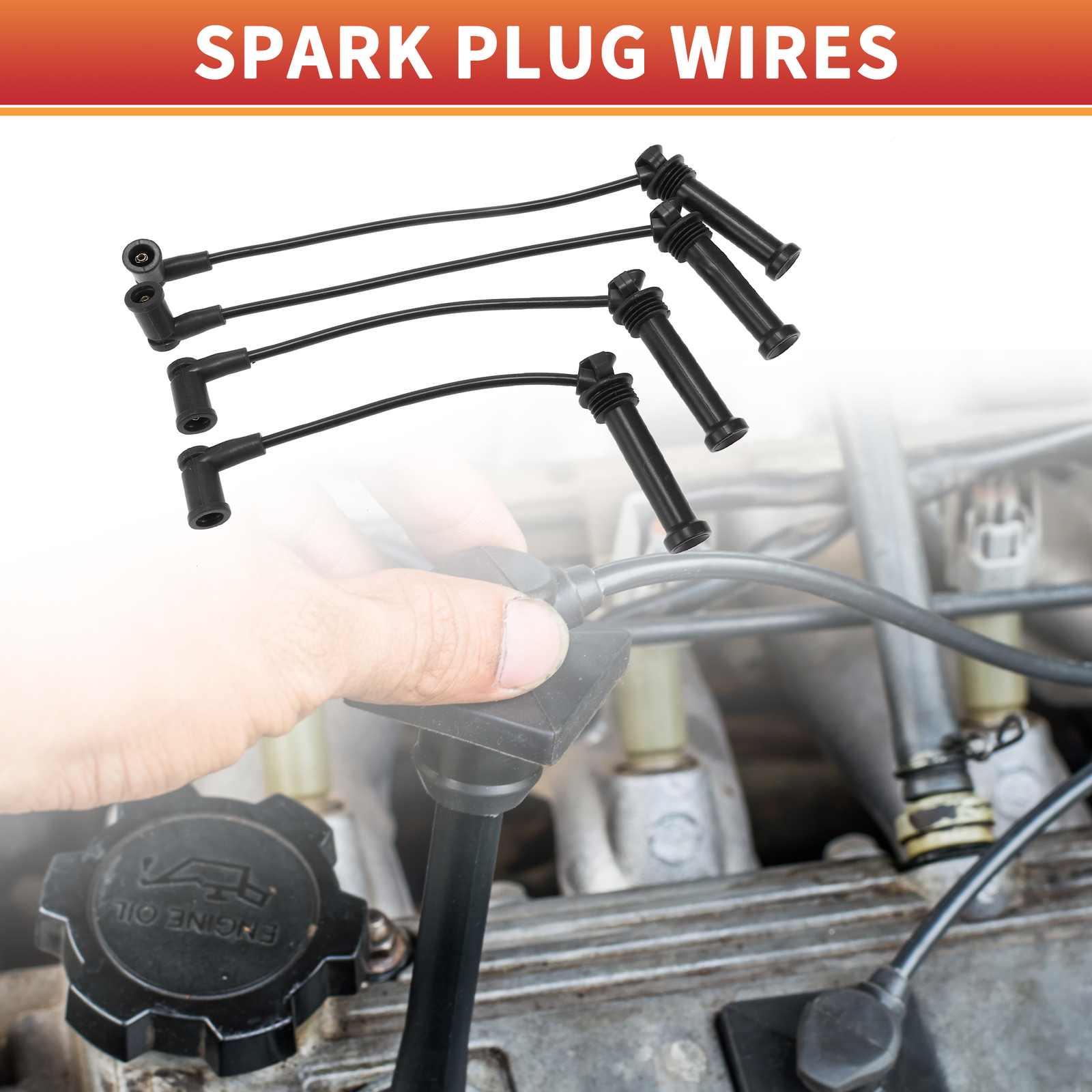 Spark Plug Wire Ignition Coil Cable FOUR Custom for ford for Ranger 2.3L 2001-07