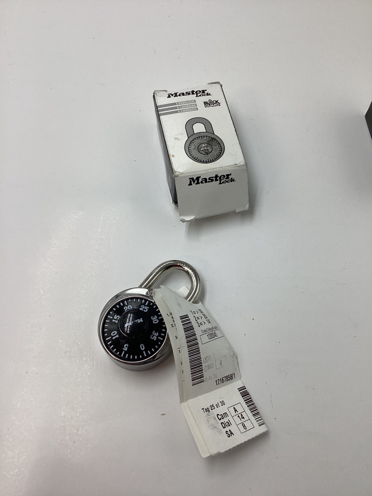 (QTY 2) Master Lock Preset Combination Padlock Black Dial
