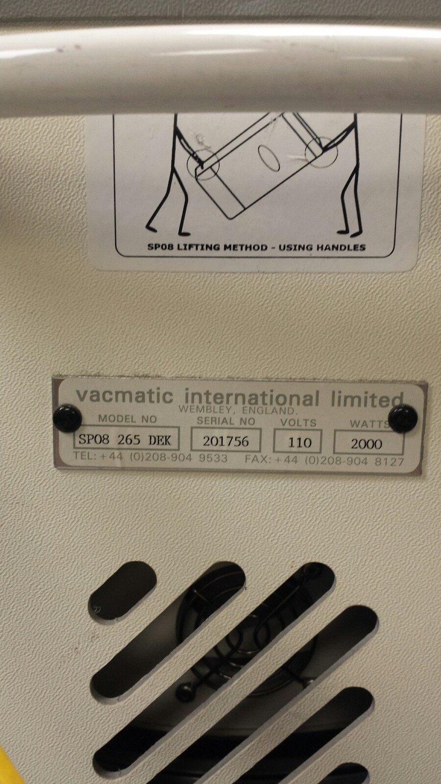 DEK Screen Printer Vacuum Generator by Vacmatic International Only 444 hours