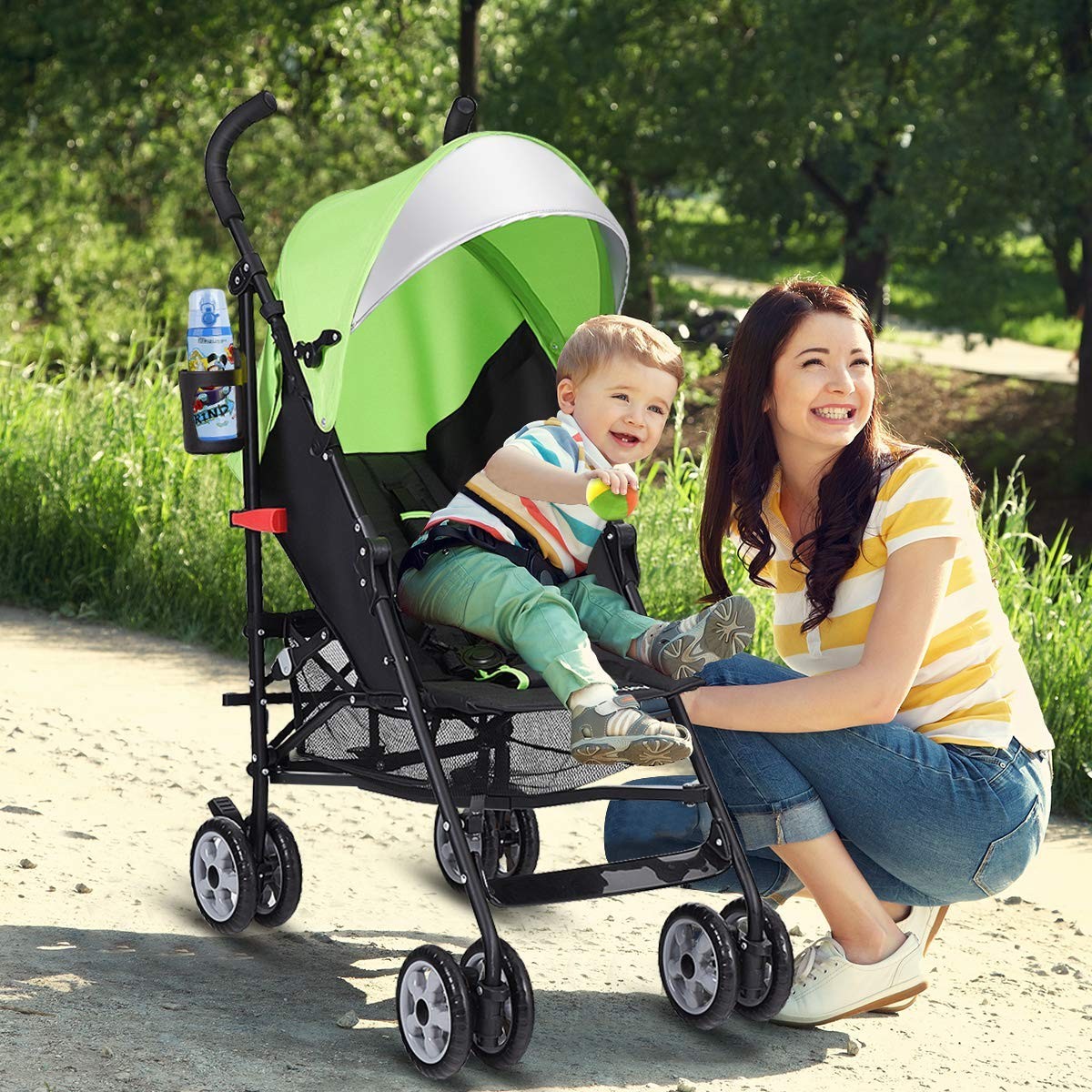 Lightweight & Compact Travel Stroller Infant to Toddler Adjustable Backrest