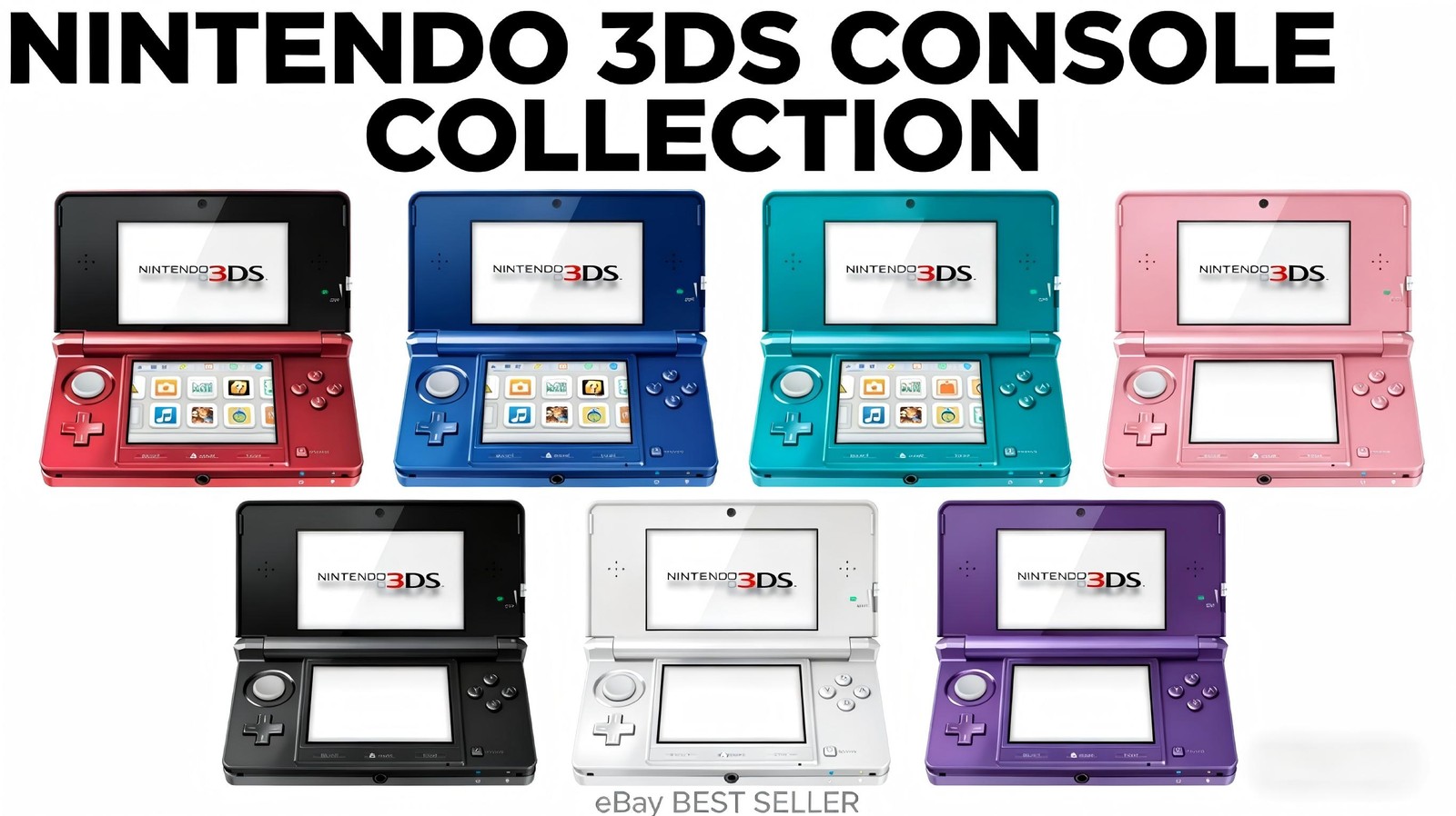 Nintendo 3DS Console Region Free Very Good Cond 32GB SD USB Cable Stylus Tested
