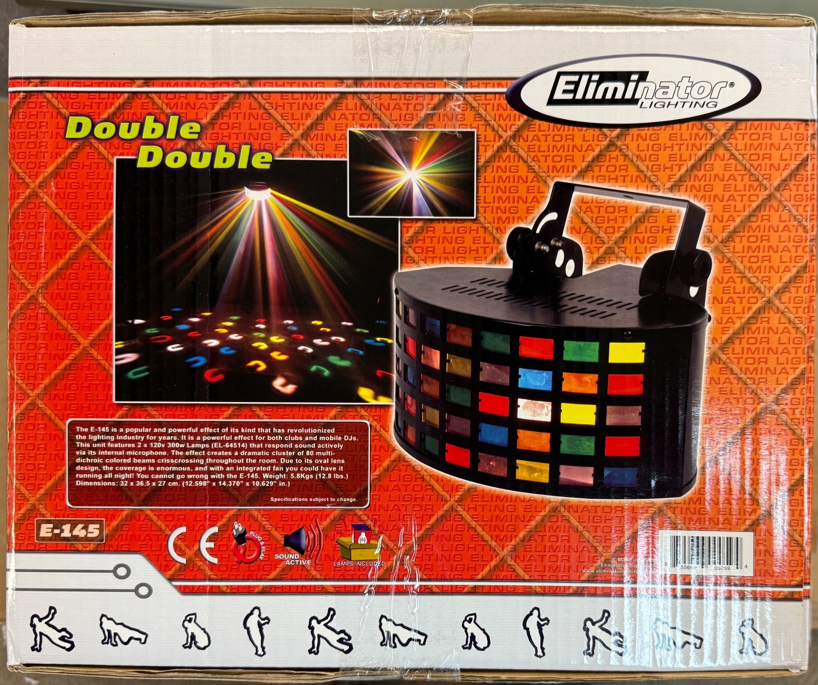 ELIMINATOR LIGHTING E145 ARRAY - Sound Controlled - (SEALED) 80 Colored Lights