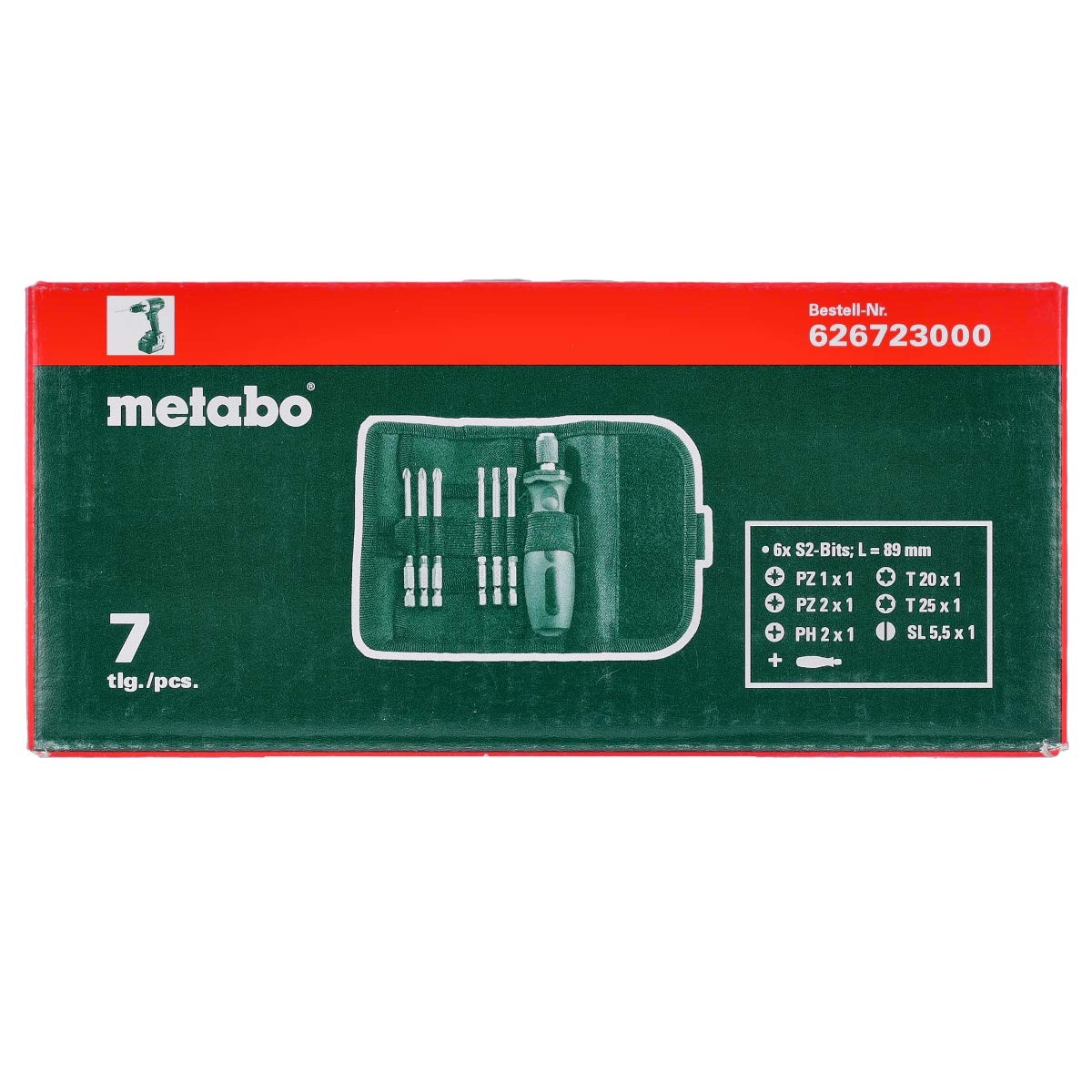 metabo 626723000 Bit-Roll-Wrap SP, 7-Piece